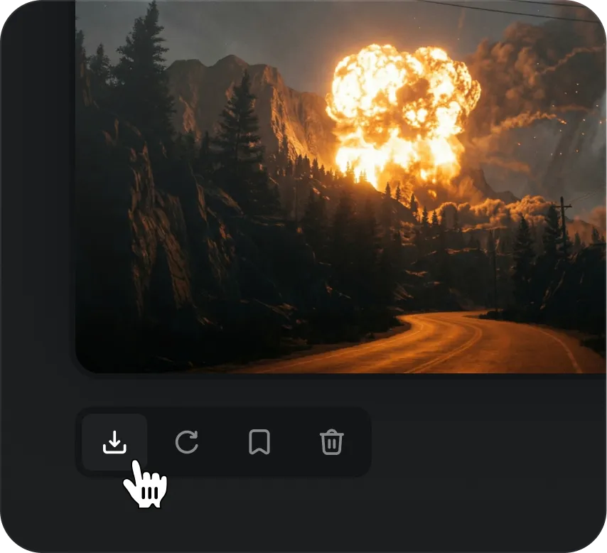 Generate with Kling: Click “Generate” button and Receive high-fidelity video in seconds.