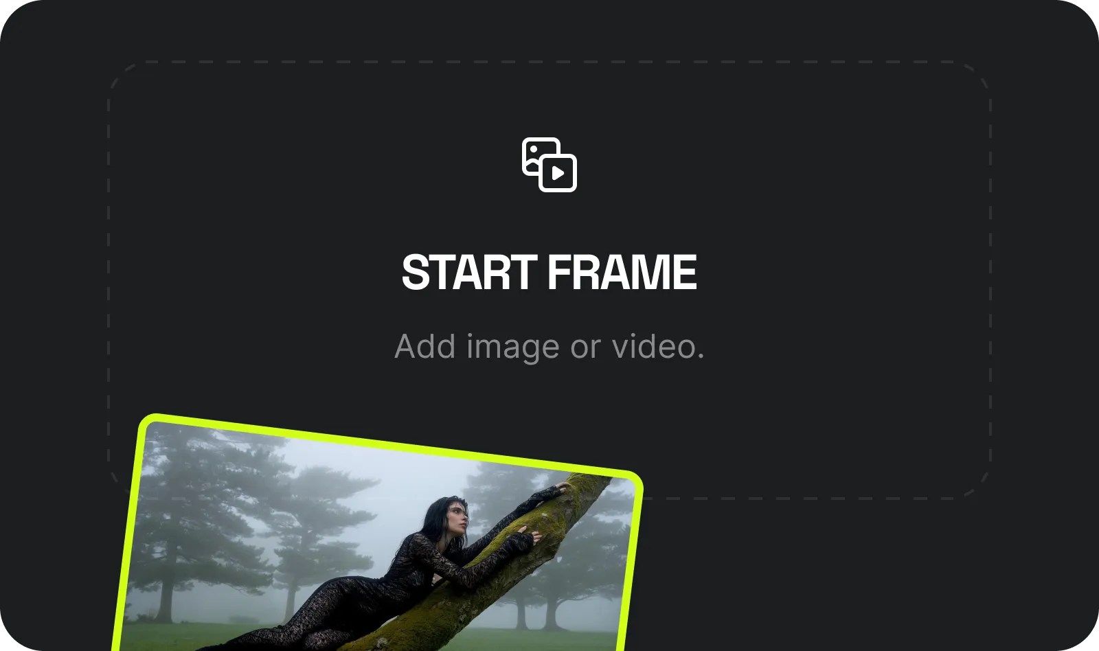 SELECT YOUR FIRST CLIP: Start by uploading the video or image file you want the transition to begin with.