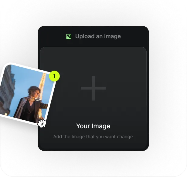 Upload Image: Add an optional image to guide the look, character, or environment
